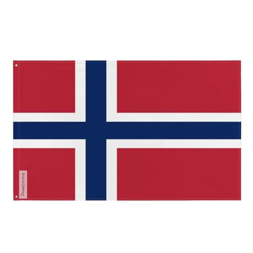 Drapeau Svalbard et Jan Mayen anti-déchirure en polyester pour mât extérieur