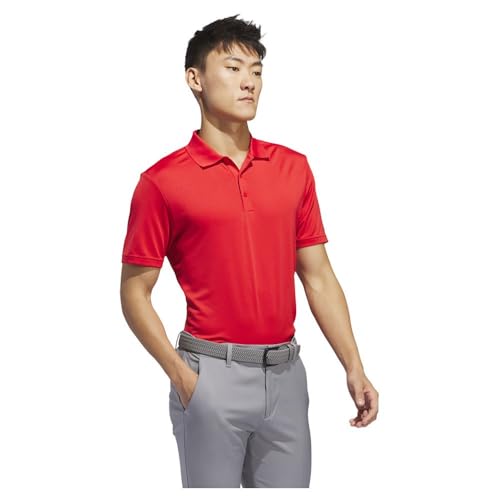 adidas Herren Core Performance Primegreen Polo Shirt, Collegiate red, XS – Ansicht 3