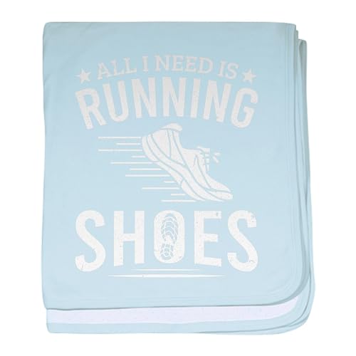 CafePress Marathon All I Need is Runnning Shoes Baby Blanket, Super Soft Newborn Swaddle