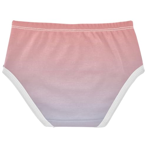 Joisal Durable Toddler Girls Underwear 2t Cotton Little Girl Panties Coral Pink Light Steel Blue Gradient Briefs Girls Undies2