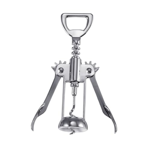 Zerodeko Sacacorchos de Vino Inoxidable Plated Abridor de Botellas Práctico y de Usar de Color Plateado