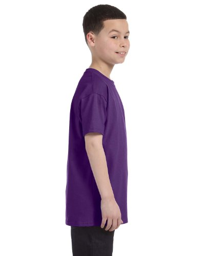 Image of Gildan Youth DryBlend 50 Cotton /50 Poly T-Shirt. 8000B - [Heather Deep Royal]
