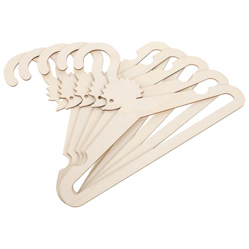 Toyvian Perchas para Ropa Infantil de Madera 5 Piezas Dibujos de Animales DIY Resistentes y Antideslizantes Tamaño Infantil para Armario de Guardería y Organización de Ropa
