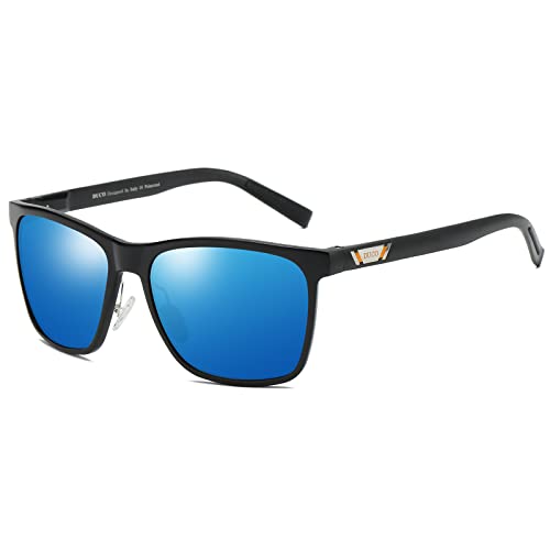 Image of DUCO Mens Sunglasses Polarized UV Protection Retro Rectangular Frame Sun Glasses for Driving Fishing 100% UV Blocking 3029H