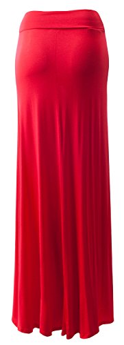 Image of URBAN K Womens Basic Foldable High Waist Regular and Plus Size Maxi Skirts