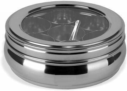 STEEPLE Stainless Steel Masala Dabba| 7 in 1 Masala Dani| Dry Fruits Jars & Containers| Masala Box For Kitchen| Spice Box| (Silver Belly) (B09SXVGKSN) Amazon Price History, Amazon Price Tracker