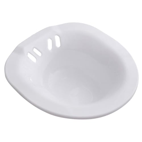 Artibetter Lavabo Cuidado Posparto y Baño de Asiento Ergonómico Blanco, Cuenca Adaptable para Inodoro, Lavado Cómodo para Mujeres en Recuperación