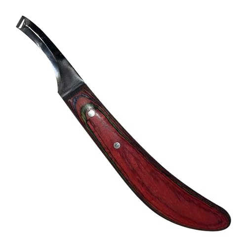 Image of LeCzar Japanese Double Edge Curved Blade Stainless Steel Hoof Knife for Precision Cutting