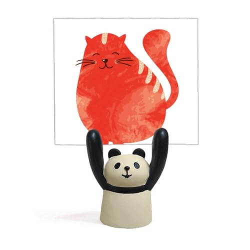 太った猫の動物の水彩画のオレンジ色の笑顔 付箋棚キャラクターパンダ棚飾り
