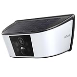 ieGeek ソーラー壁灯 セキュリティカメラ 屋外ワイヤレス、カメラ付き2Kソーラー防犯灯、明るさ調節可能 ホームWiFiバッテリーCCTVカメラシステム、160ルーメン、モーション検知、カラーナイトビジョン (ブラック) (ブラック)