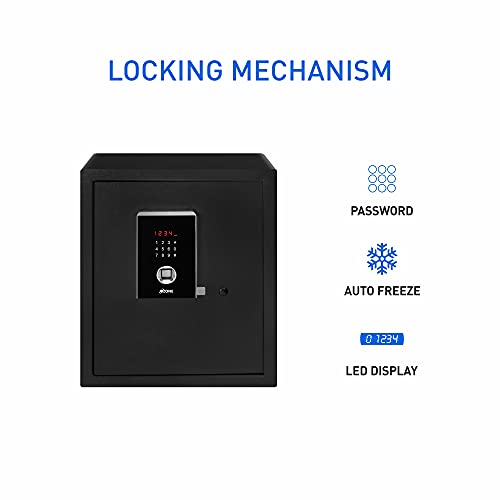 Image of Ozone 40 Litres Fingerprint Safe Locker for Home and Office - Fingerprint Lock 2-in-1 Unlocking Fingerprint and Password | Size 420H x 350W x 360D mm | Weight 20.4 kg | 2-Year Warranty