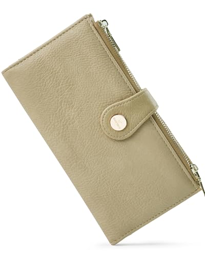 Image of Women's Slim Wallet,Thin RFID Card Holder with Zipper Pocket