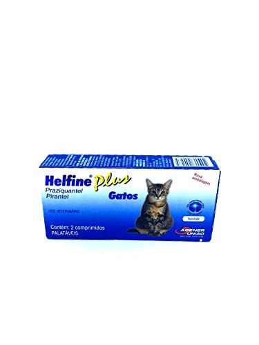 HELFINE PLUS GATOS - VERMÍFUGO - AGENER UNIÃO - 2 COMPRIMIDOS