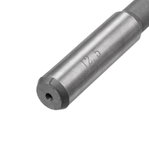 QUARKZMAN Maschine Reibahle 12,5 mm, H7 HSS Drehmaschinen Futterreibahlen mit 6 geraden Schneiden, Runder Schaft Fräswerkzeug, Metrischer Reibahle für Edelstahl-Metallloch