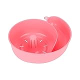 Cestello Scarico Lumaca, Ciotola Lavare Frutta e Verdura con Colino Centrifuga Automatica per Bacche e Verdure Strumento Portatile per Pulizia Della Cucina (Rosa)