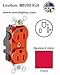 Leviton M8200-IGR RD LEV-LOK HG IG DUP REC 15A125V