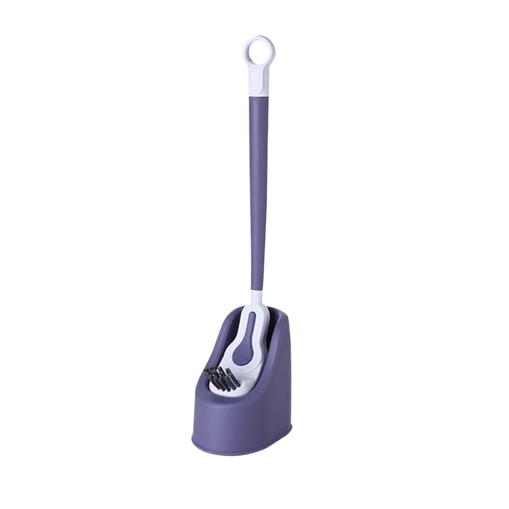 Tyuhduyur Blue Bathroom Set Long Handle With Base Toilet Brush Dual Purpose With Hanging Hole Toilet Brush Set Standing Plastic Toilet Brush For Bathroom Toilet Brush And Holder Set(Yellow) (Blue)