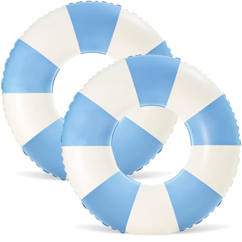 Image of 2 PCS Inflatable Pool Floats for Swimming Pool Party Lake Beach Adults - Floaties Pool Tubes Swim Rings Tubes Floaties for Beach Pool Party Decorations