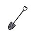Bully Tools 14-Gauge Round Point Trunk Shovel w/Poly D-Grip Handle - Compact and Portable Tool for Camping, Cars and Outdoor Gear - Ideal for Digging, Landscaping, and Emergency Use - Made in The USA