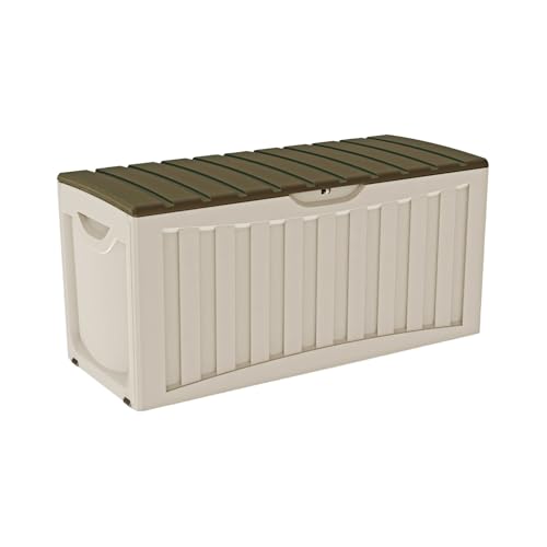 7H SEVEN HOUSE Baúl Exterior de Resina | Arcón para Jardín, Terraza o Balcón | Baúl Impermeable | 340 Litros | 118x53x57cm - imagen 2