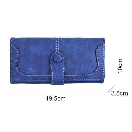 Womens wallet Matte Leather Long Wallet for Women Stylish Coin Purse Card Holder Clutch2