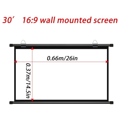 Pantalla manual para proyector 72 pulgadas 16:9 miniatura 5