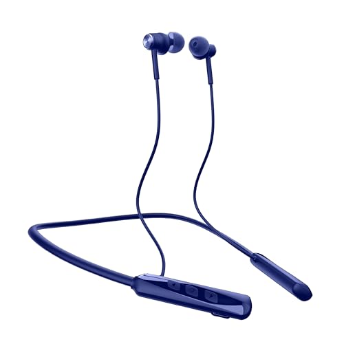 Image of GIZ MN231H Bluetooth Neckband with Magnetic Hall Switch Function | 40H Playtime | HD Voice | Extra Bass | Type-C Charging | Comfortable Fit | Voice Assistant | Magnetic Earpiece (Blue)