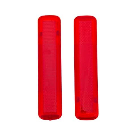 YOUYIEN Rear Left Driver and Right Passenger Side Door Red Reflector Panel (1 Pair).Fit for Chevrolet GMC.Replaces Part # 15183155,15183156. Cover