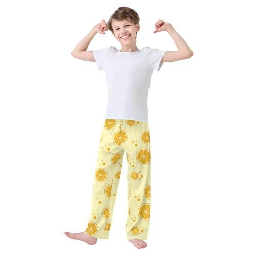 Juicy Lemon Boys Pants Boys Athletic Pants Long Pant for Boywith Pockets Wide-Leg Size 6-14Y3
