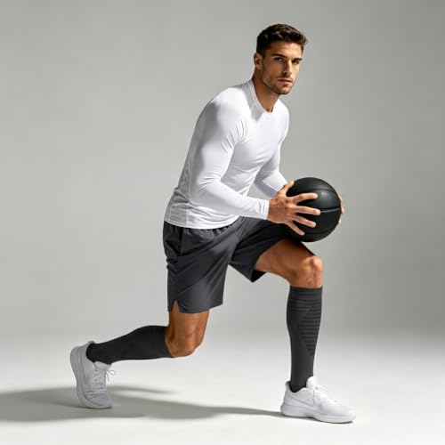 Image of Sooverki Compression Socks for Women & Men 6 Pairs is Best Supportive Knee High Stockings for Circulation, Travel, Nurses