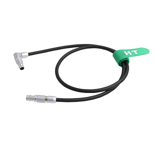 Cable de 2 pines para ARRI Alexa HangTon de 12V con codo en ángulo de 60 cm para Teradek 4