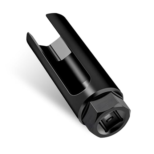 Sun Walker Oxygen Sensor Socket with Side Wire Cutout, 1/2 Inch Drive by 7/8 Inch 6-Point Puller O2 Sensor Sockets, Universal CRV Steel O2 Removal and Installation Tool for Most Vehicles (Large)