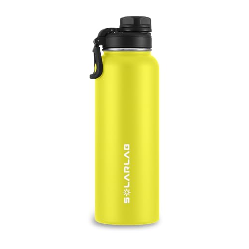 SOLARLAB Insulated Water Bottle 1.2 L Stainless Steel, Thermos Water Bottle, BPA Free, Perfect for Hot Drinks Cold, Outdoors