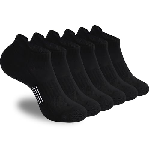ATBITER Womens Ankle Socks 6 Pairs Cushioned Running Athletic No Show Socks With Tab