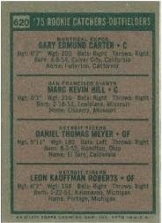 1975 Topps Baseball Rookie Card #620 Gary Carter