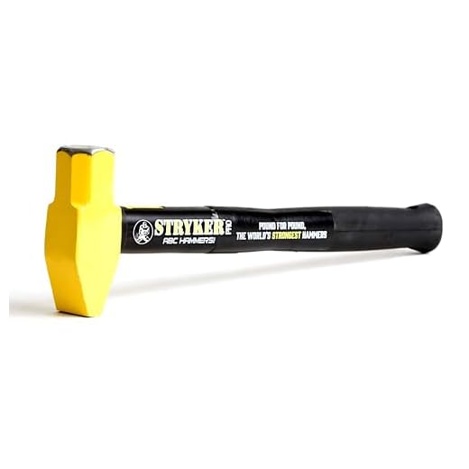 ABC HAMMERS Cross Pein Hammer - 2.5 lb. Stryker Hammer with Drop Forged Steel Head & 16" Steel Reinforced Rubber Handle - PRO2516CP