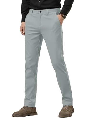 TOPLOT Men's Premium Regular Fit Trousers | Lightweight Durable F...