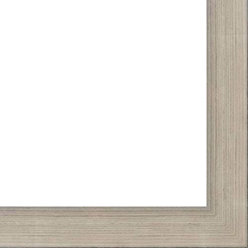 Picture Frame Moulding (Wood) 100ft Bundle - Contemporary Silver Finish - 1.5" Width - 1" Rabbet Depth