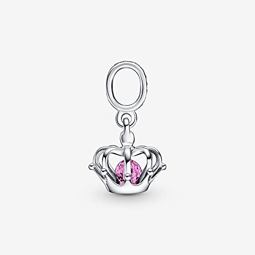 Image of Crown Dangle Charms for Women Charm Bracelets 925 Sterling Silver Regal Mother's Day Halloween Birthday Christmas Jewelry Gift for Women