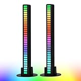Smart RGB Rhythm Light Bar with 32 LEDs, Music Atmosphere Rhythm Light with 18 Colors & 8 Dynamic Modes, USB Powered RGB Sound Control Light for Bedroom, Party, Gaming, and Car Decor