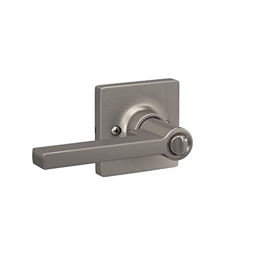 Lock Scout Straight Lever with Square Trim Keyed Entry Door Handle, Satin Nickel Finish by Lock Scout - Used condition - Image 7