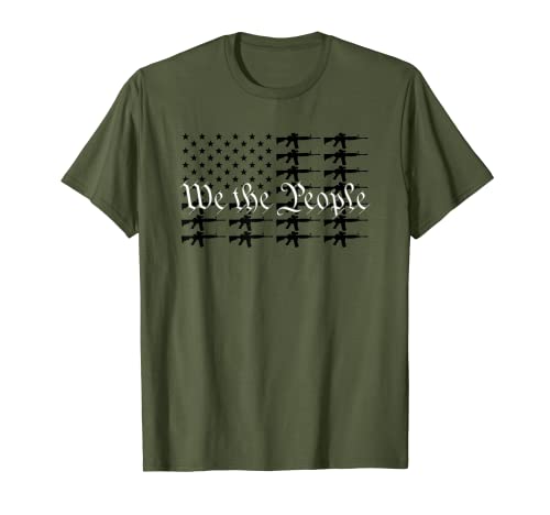 We The People - Drapeau américain patriotique pro droitier T-Shirt