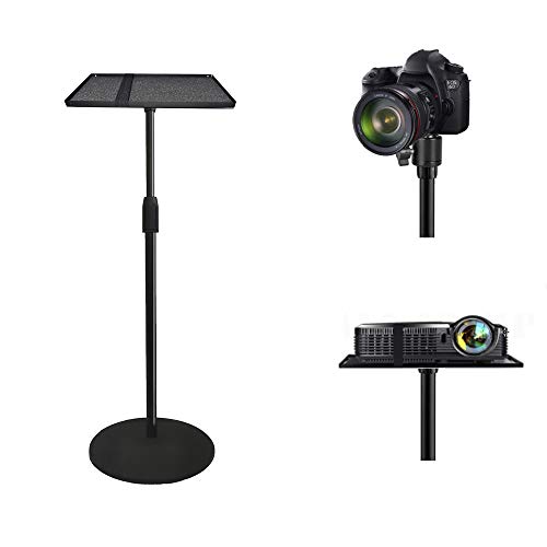 Coret Projector Stand Floor Stand, Projector Tray and Holder Adjustable Tall 24 to 43 in, Hold Laptop ,inclulded Mini Head Ball, Suitable for Webcam Camera Microphone Projector