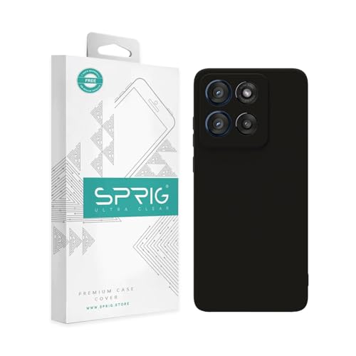 Image of SPRIG Compatible with Moto Edge 60 Stylus Premium Skintone Back Cover Drop Tested Shock Proof Mobile Case for Men, Women, Boys and Girls with Camera Protection (Black)