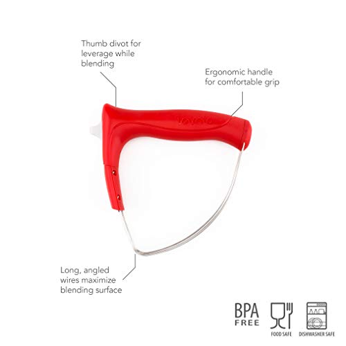 Misturador manual Tovolo para massas, 1 EA, vermelho