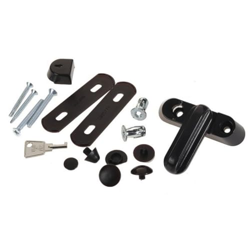 Image of Ironmongery Solutions® Fab&Fix Sash Jammer Kit – High-Security UPVC Window & Door Jammer, Anti-Forced Entry Locking Arm (Brown)