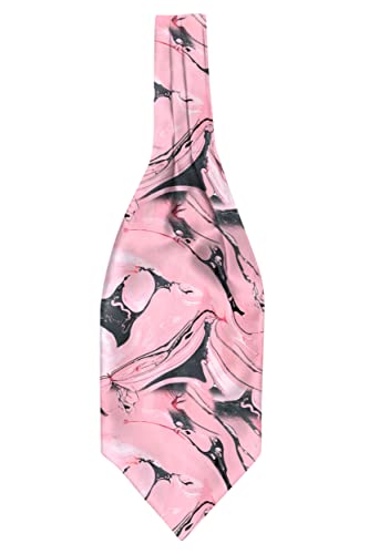 Image of BLACKSMITH Jacquard Microfiber Neckwear Ascot and Matching Pocket Square Set for Men