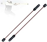 Wauvke Weighted Bar, Shake Weight, Equipped with Elastic Exercise Equipment,High Frequency Red Training Bar Elastic Bar Home Detachable Tremor Bar for Weight Loss, Fat Burning, Young People Suitable f