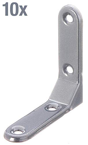 Decoration Wall Bracket Isosceles Shape 75 x 75 x 20 mm / 10 STK. aluminiumgrau - Image 2