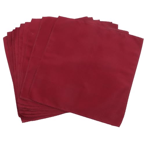 Servilletas de tela reutilizables lavables que evitan manchas, pack de 10 unidades rojas 2